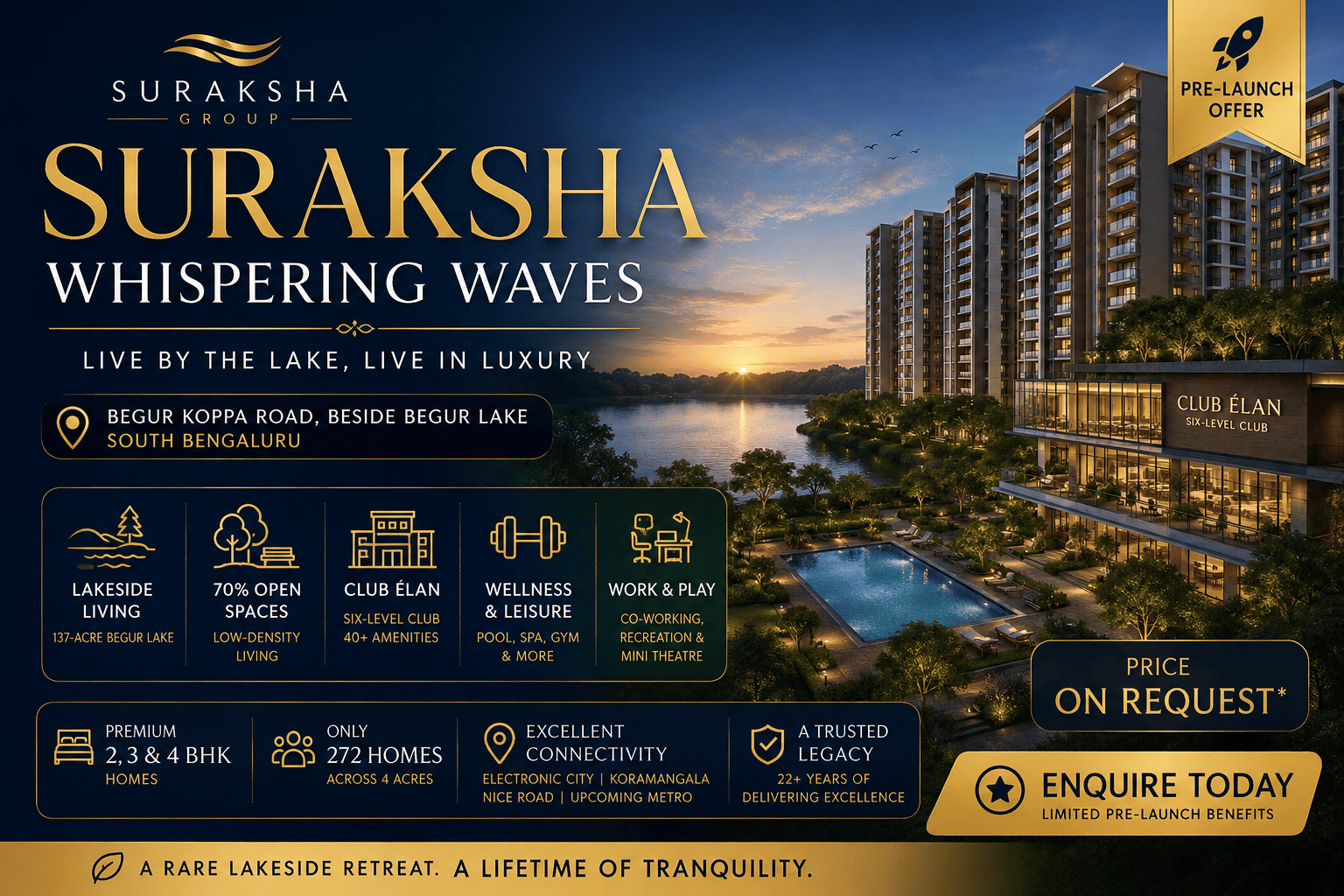 Suraksha Whispering Waves - Lakeside Homes Bangalore